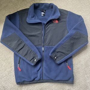 THE NORTH FACE Retro Denali Fleece Full Zip Jacket Navy Blue Youth SZ XL 18-20